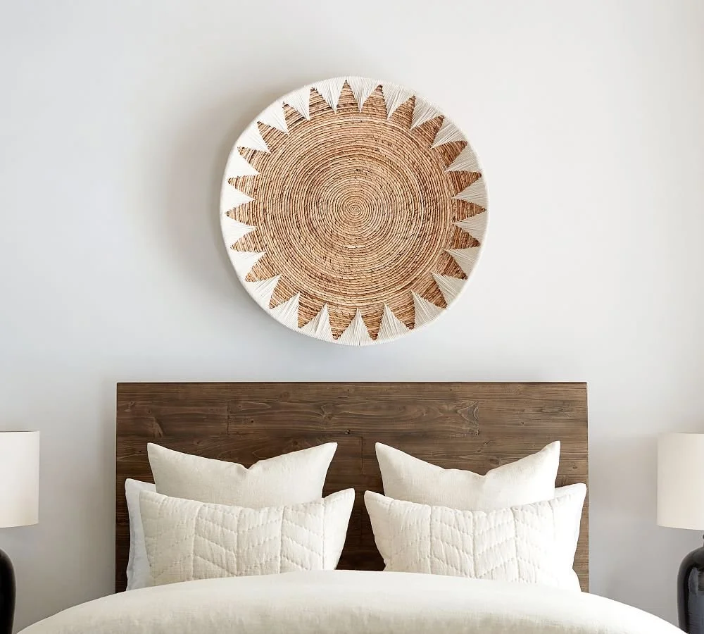 Sunny Handwoven Basket Wall Art