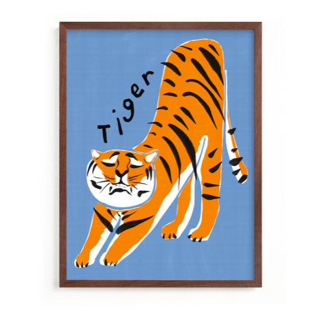 Tiger Yoga Art Print