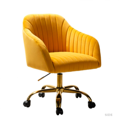 Velvet Upholstere Swivel Office Chair