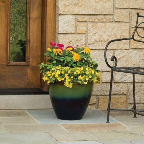 Premium Glaze Decorative 2-Piece Pot Planter Set
