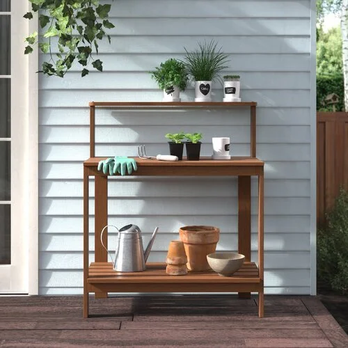 Ermont Hardwood Dark Red Meranti Potting Bench