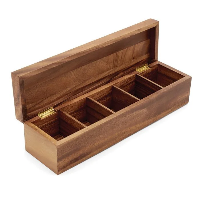 Acacia Wood Tea Box