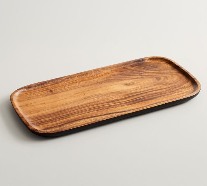 Handcrafted Burned Wood Tray