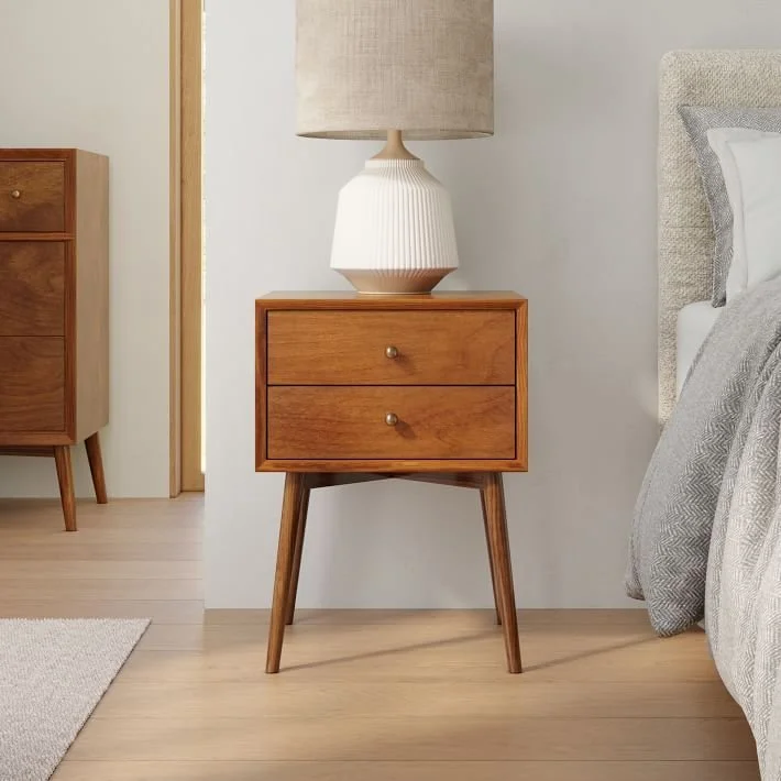 Mid-Century Closed Nightstand