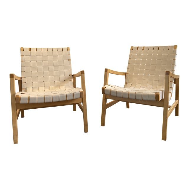 Jens Risom for Knoll Lounge Chairs Pair