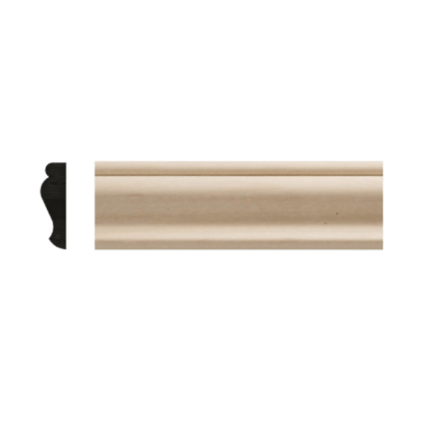 1-1/4-in x 8-ft White Hard Unfinished Chair Rail Moulding