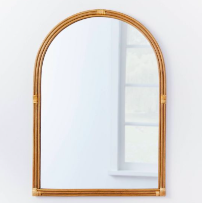 Rattan Arched Wall Mirror