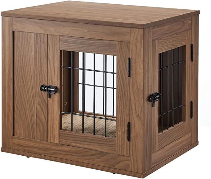 Furniture Style Dog Crate End Table with Cushion