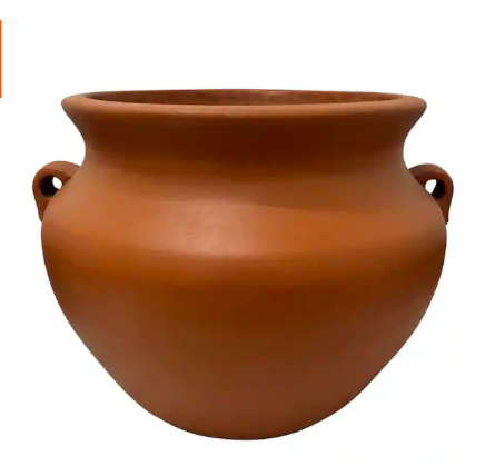 21 in. Terracotta Smooth Handle Clay Pot