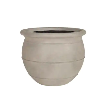 Terracotta 14 in. Triple Band Cement Pot