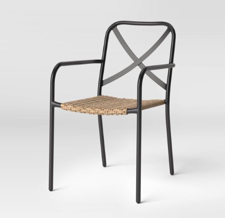 Wicker &amp; Metal Stack Chair