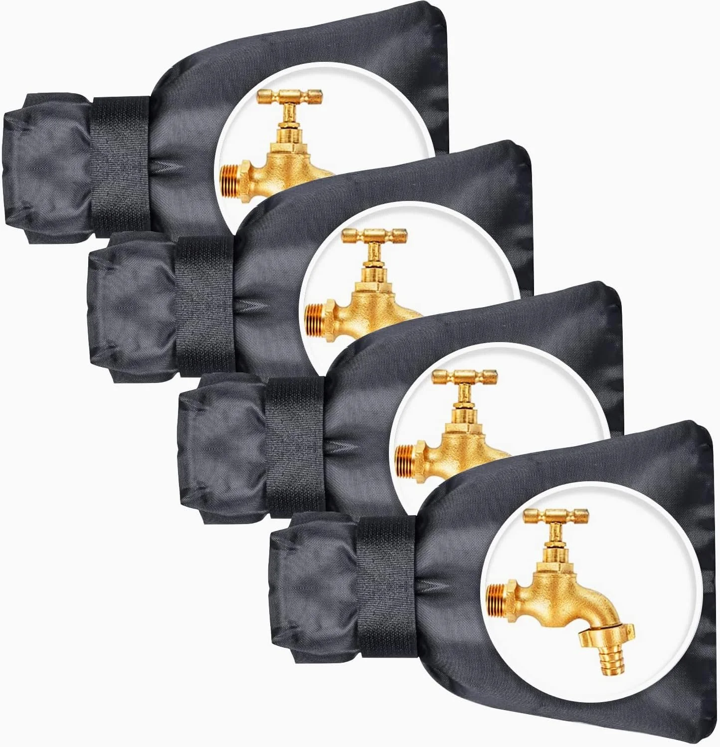 Outdoor Faucet Covers for Winter, 4 PCS 6"x 9" Reusable