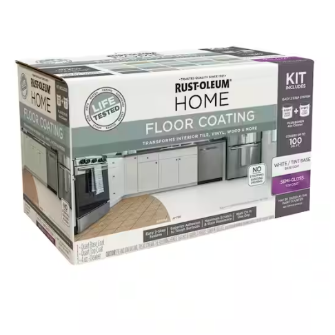 1 qt. Ultra White Interior Floor Base Semi-Gloss Clear Coating Kit