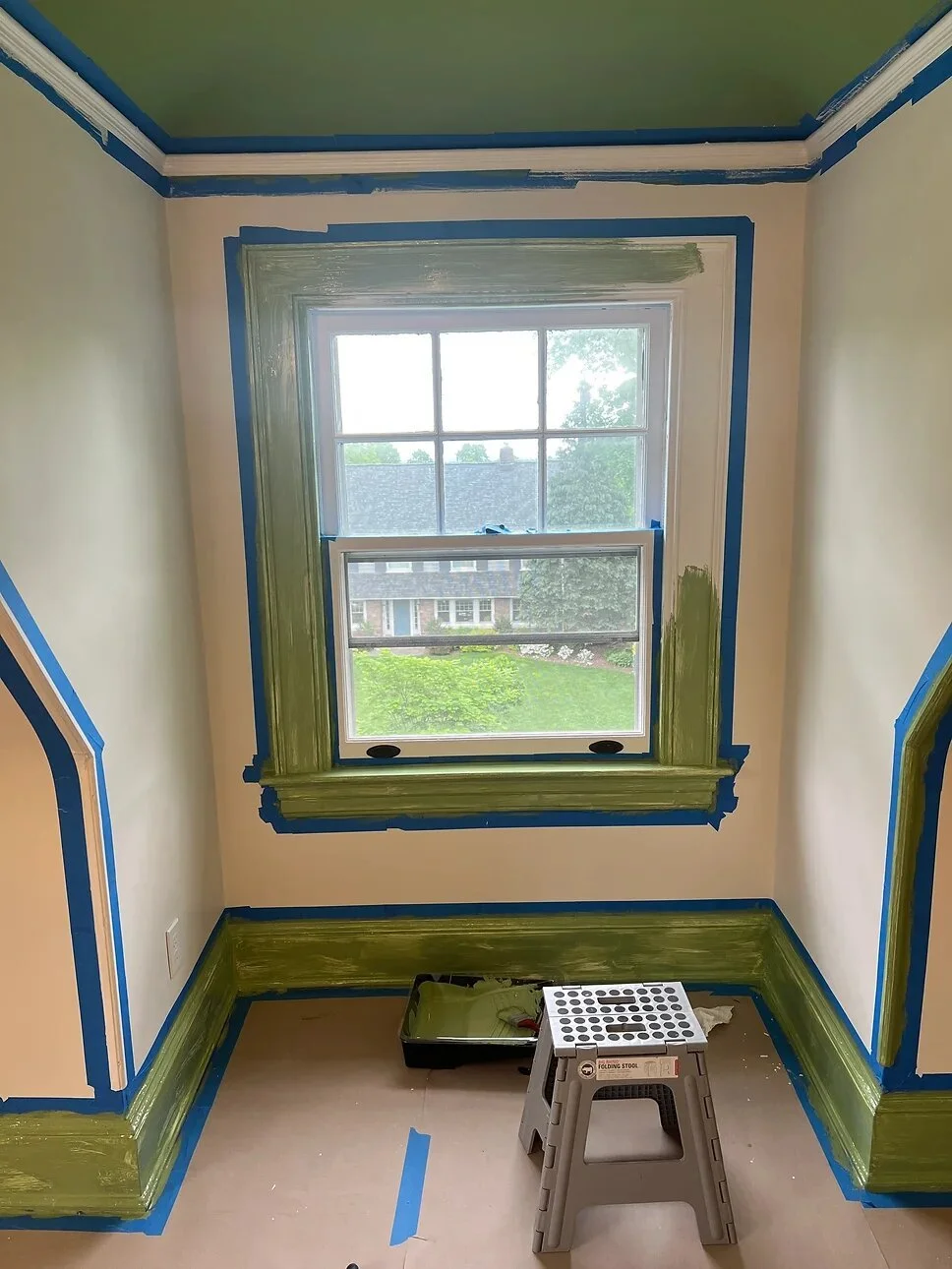 brielle-interiors-green-and-white-home-office-studio-space-painting-progress.jpg