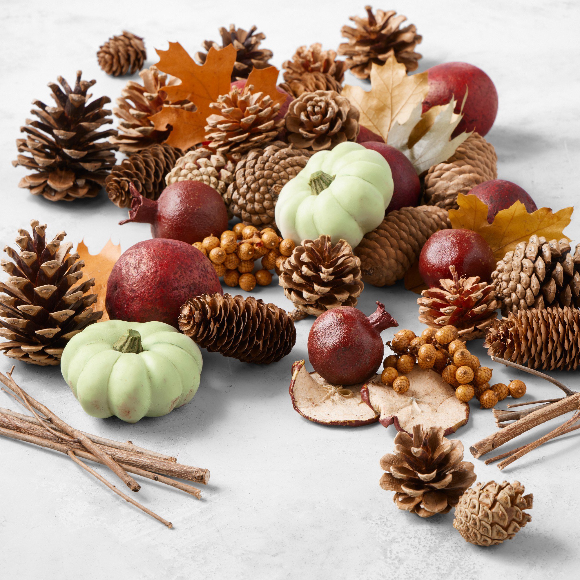 Pomegranate and Pumpkin Cornucopia Vase Filler