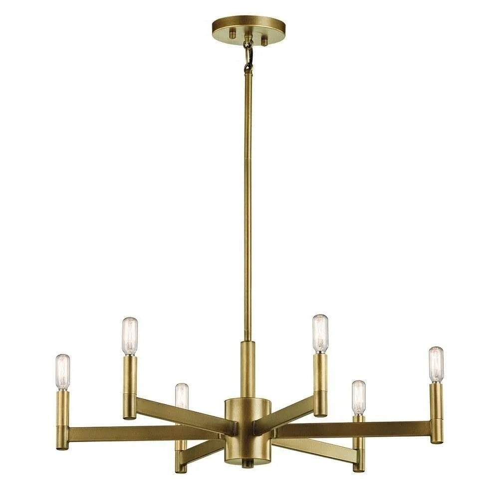 Kichler Erzo 26" Chandelier in Natural Brass