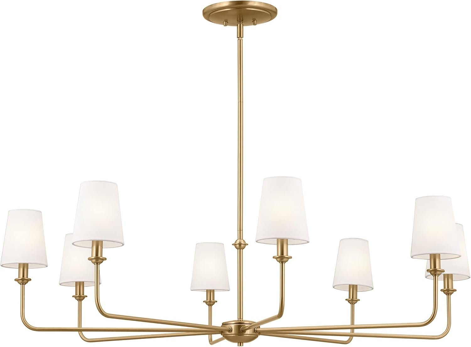Kichler Pallas 8-Light Chandelier in Brushed Natural Brass