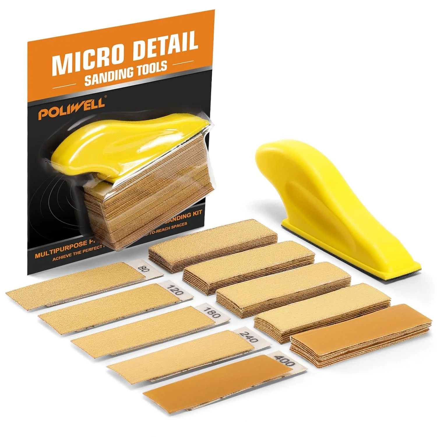 Micro Sander Kit 3.5” x 1” Mini Sander for Small Projects