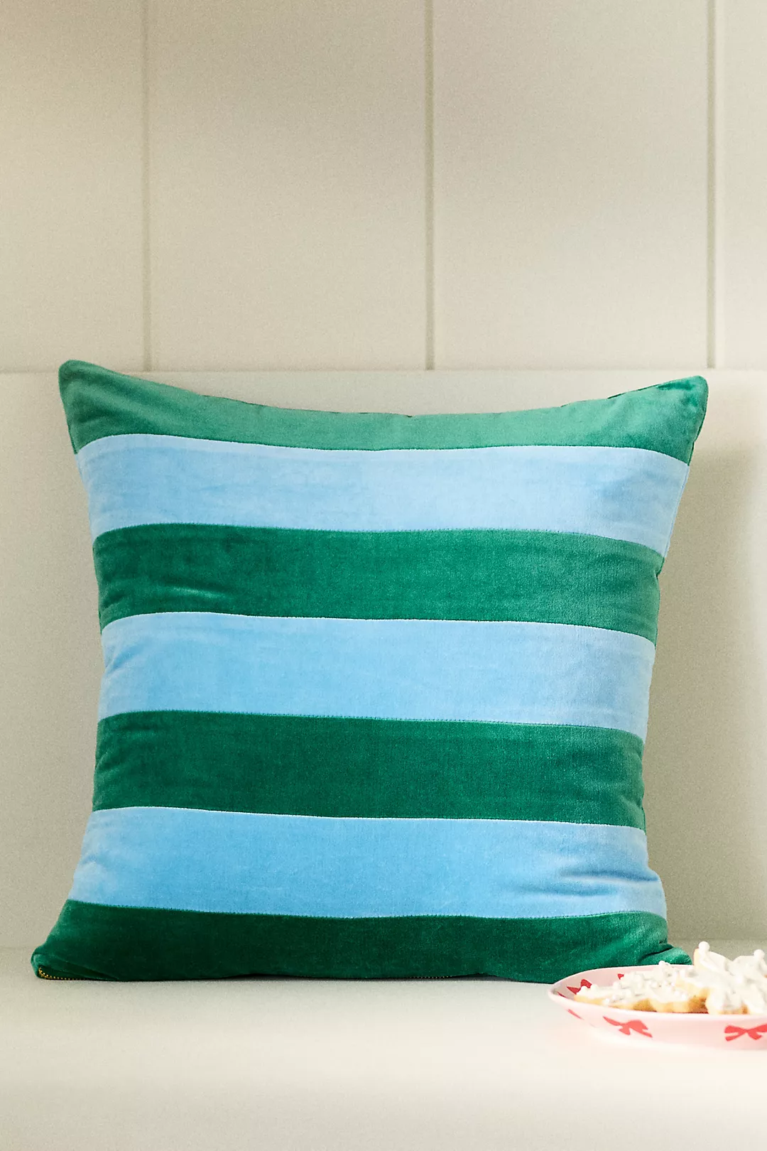 Andie Striped Cotton Velvet Pillow