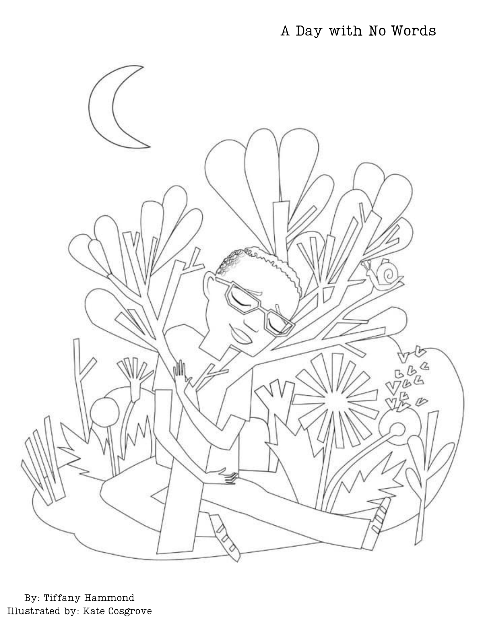 A Day with No Words: Coloring Sheet