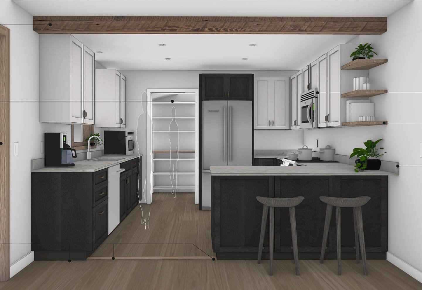 Sneak Peek! Hudson Valley renovation in the works! We&rsquo;re blending the rustic charm of a lifetime-long antique collection with contemporary upgrades in this single-family home renovation. Think rich, tactile wood finishes, antique brass accents,