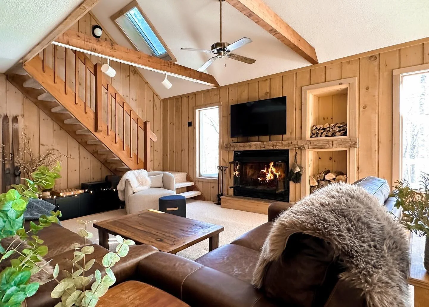 So proud of this project! While it wasn&rsquo;t a major renovation, we poured a ton of sweat equity into transforming this little chalet into our first short-term rental property! Located in Wilmington, VT, near Mount Snow, it&rsquo;s the perfect coz
