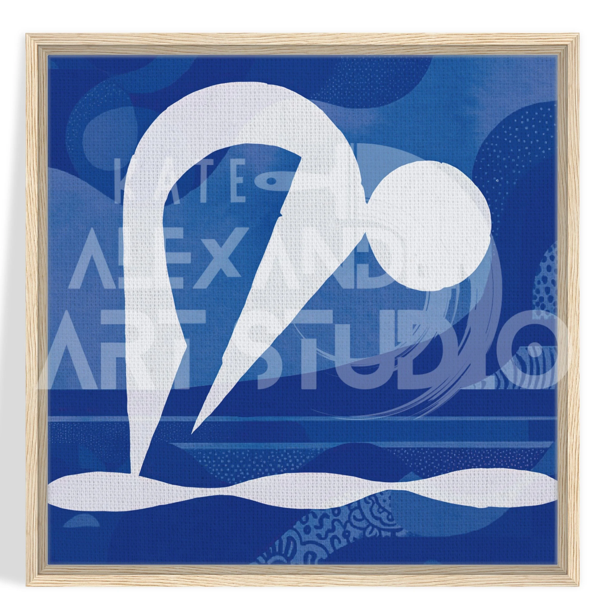 Beach Tones - Diving - Framed Canvas