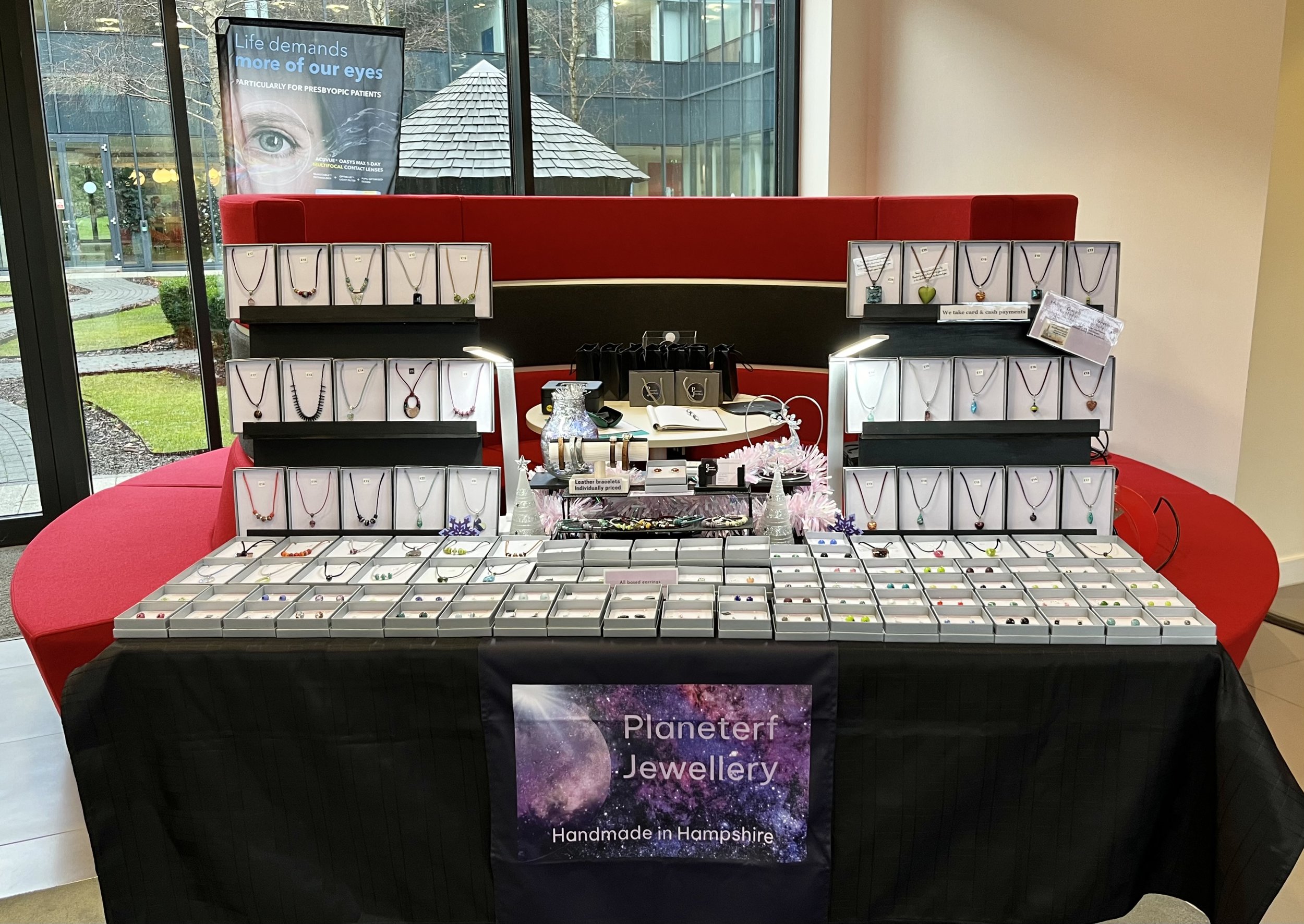 Our pop-up shop at the Johnson & Johnson Christmas staff event 12th, 13th & 14th December 2023
