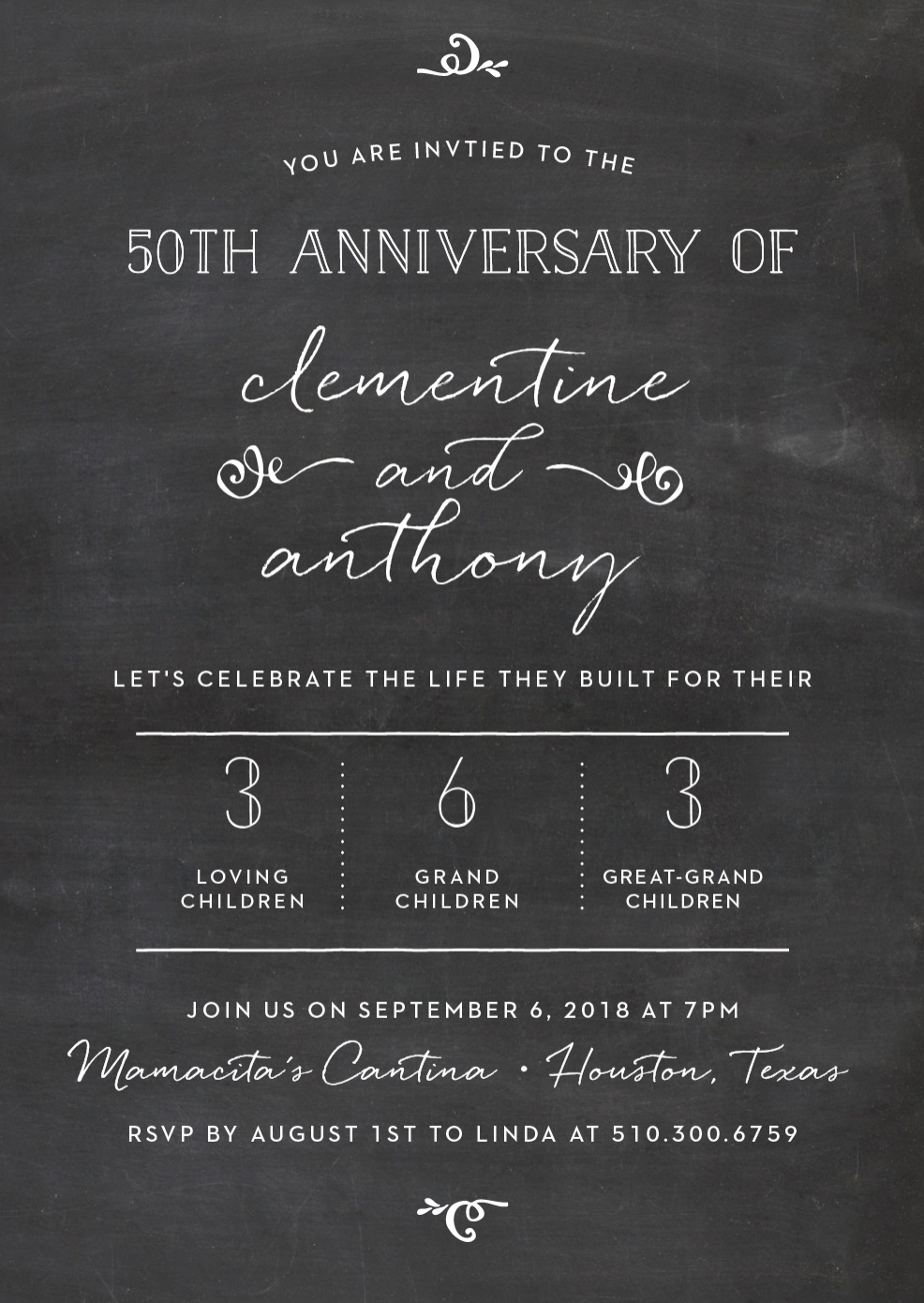 Anniversary Invitation by Basic Invite