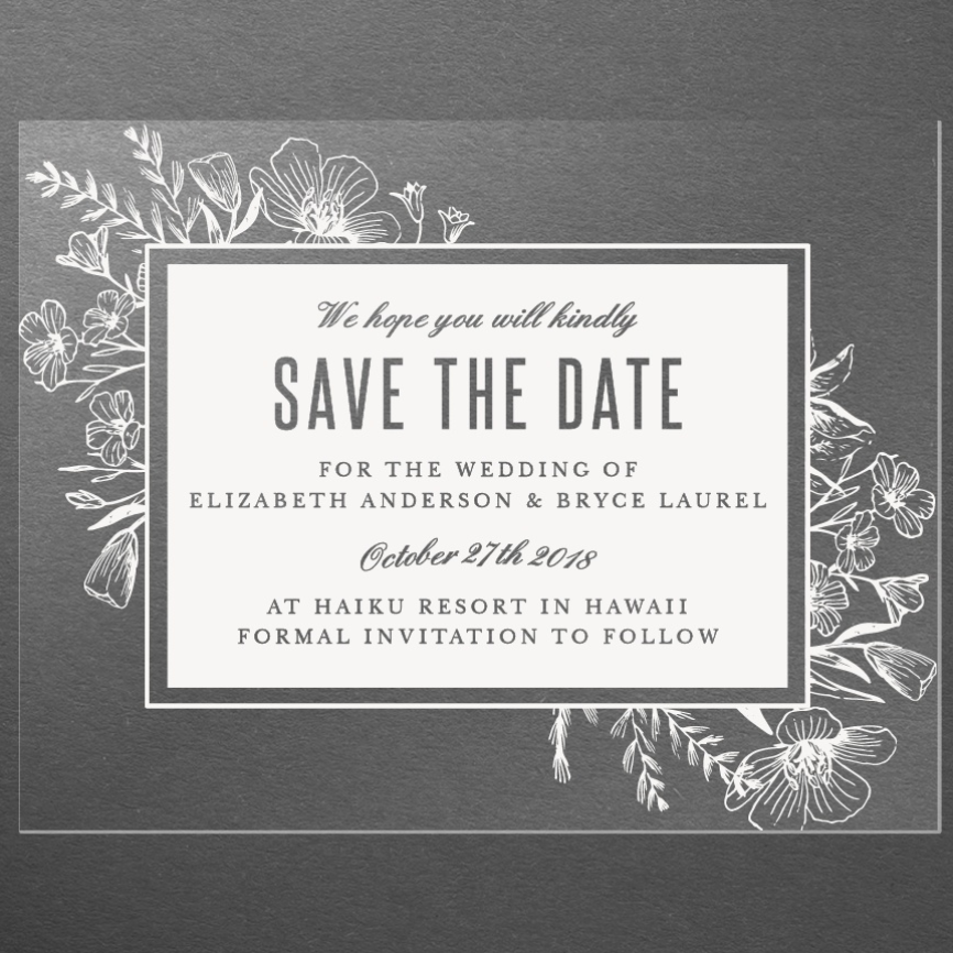 Clear Save the Date by Basic Invite