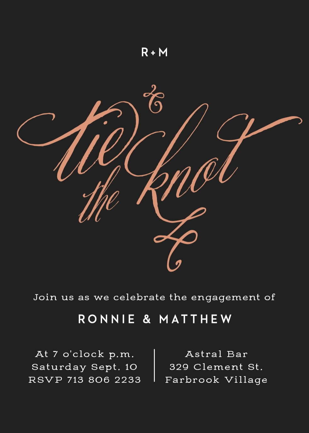 Engagement Party Foil Invitation from Basic Invite