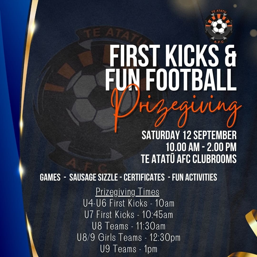 First Kicks &amp; Fun Football Prizegiving 2026