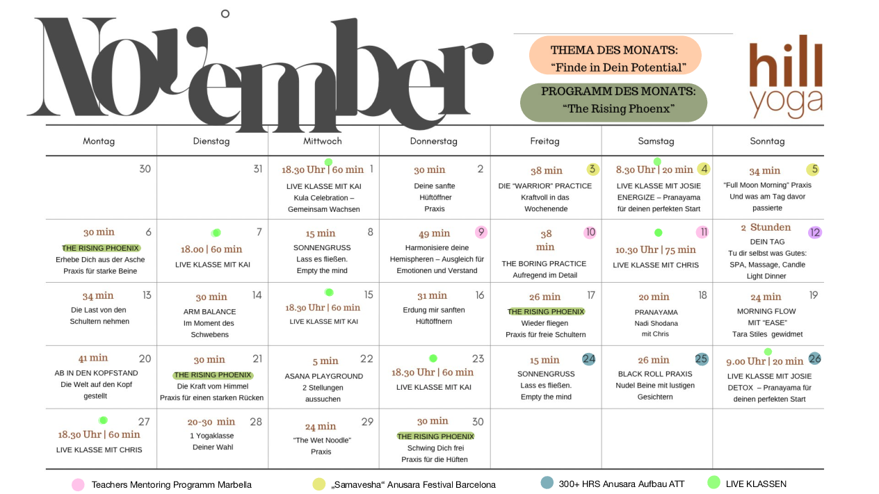 Deine November Yoga-Praxis