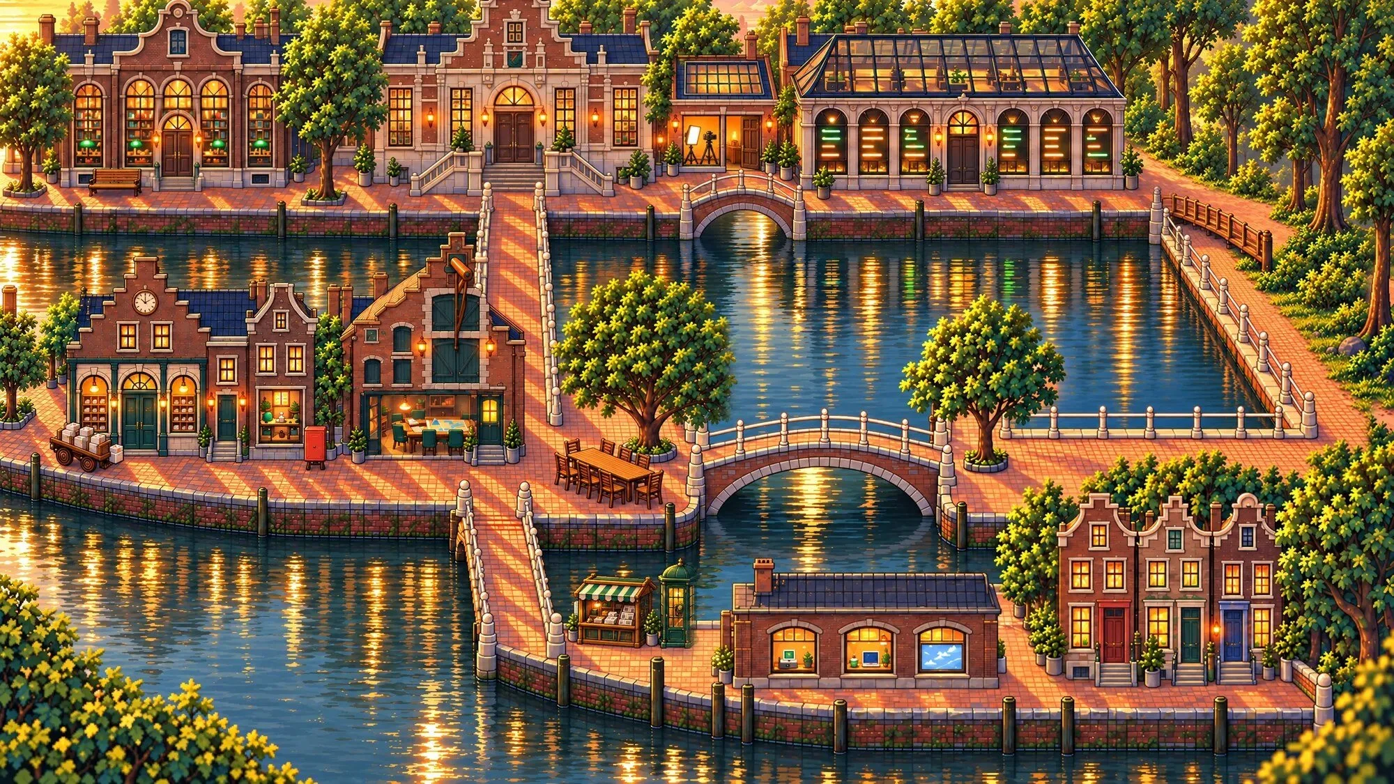 BRIDGE Town at golden hour