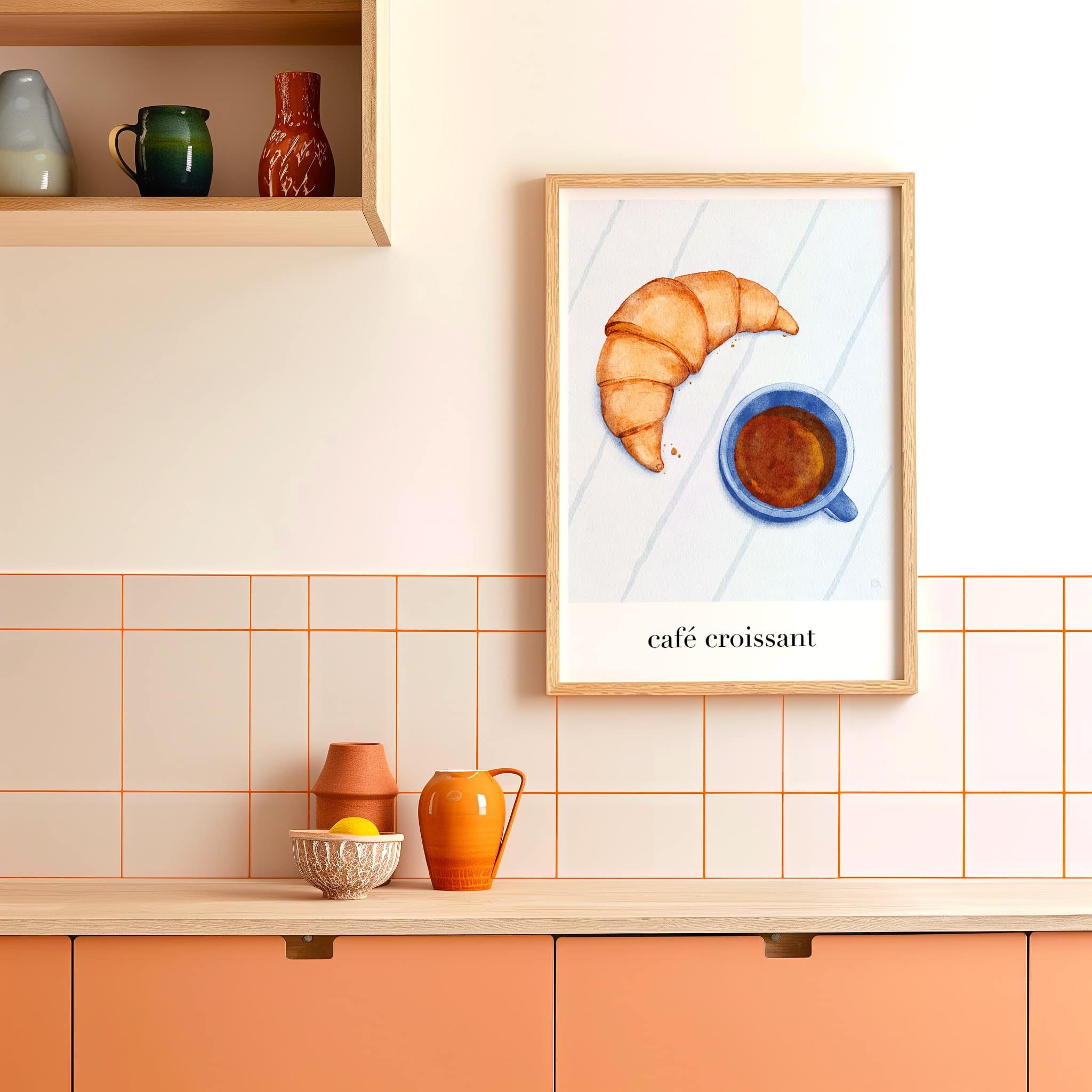 Café croissant – Print