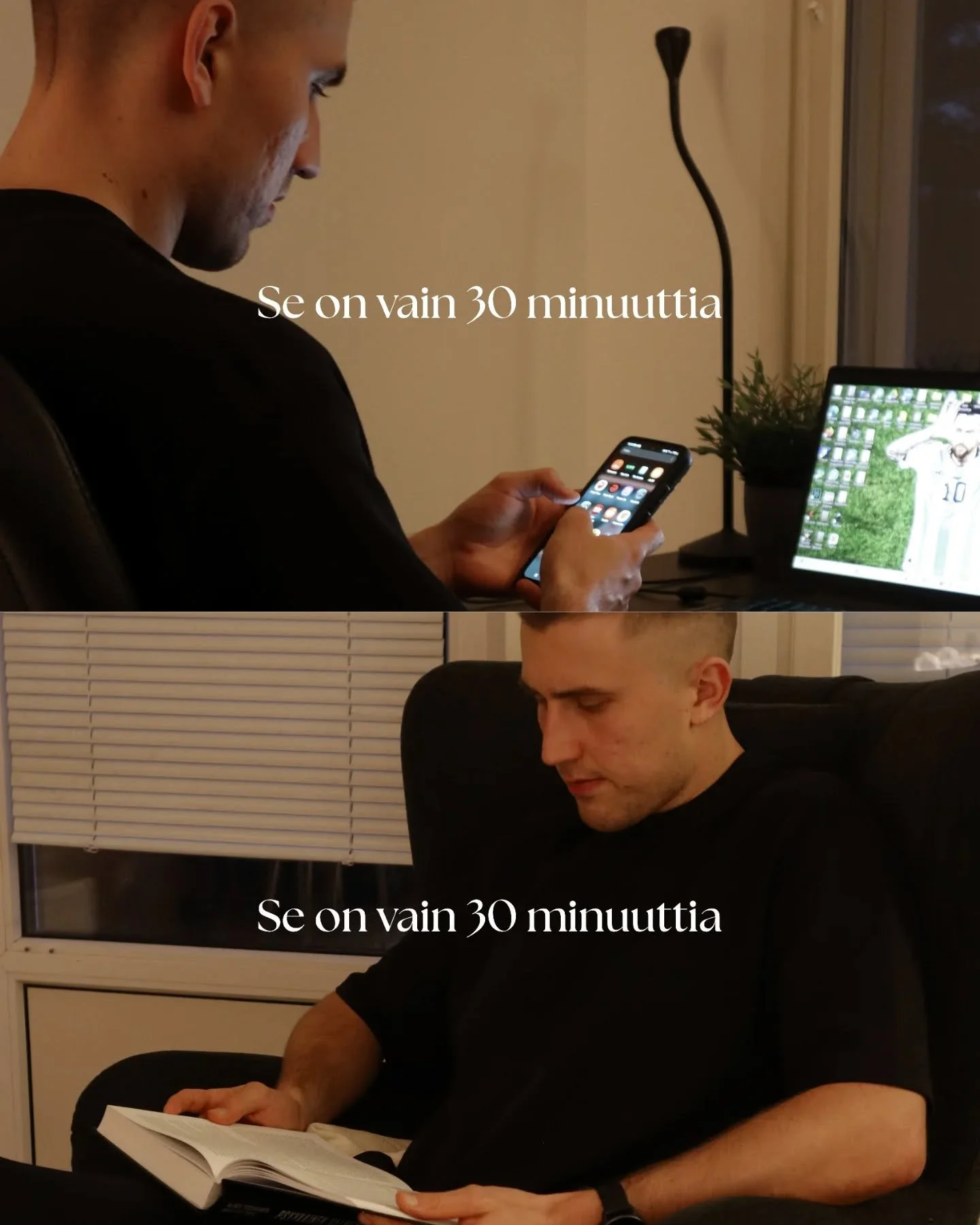 Pienet valinnat merkitsev&auml;t⬇️

&quot;Se on vain 30 minuuttia&quot; on helppo sanoa ja tarttua siihen helpompaan vaihtoehtoon.&quot;

▪️Tyls&auml; hetki 👉 puhelin k&auml;teen ja &rdquo;aivoton&rdquo; selailu
▪️N&auml;lk&auml; 👉 ruoan tilaus, jo