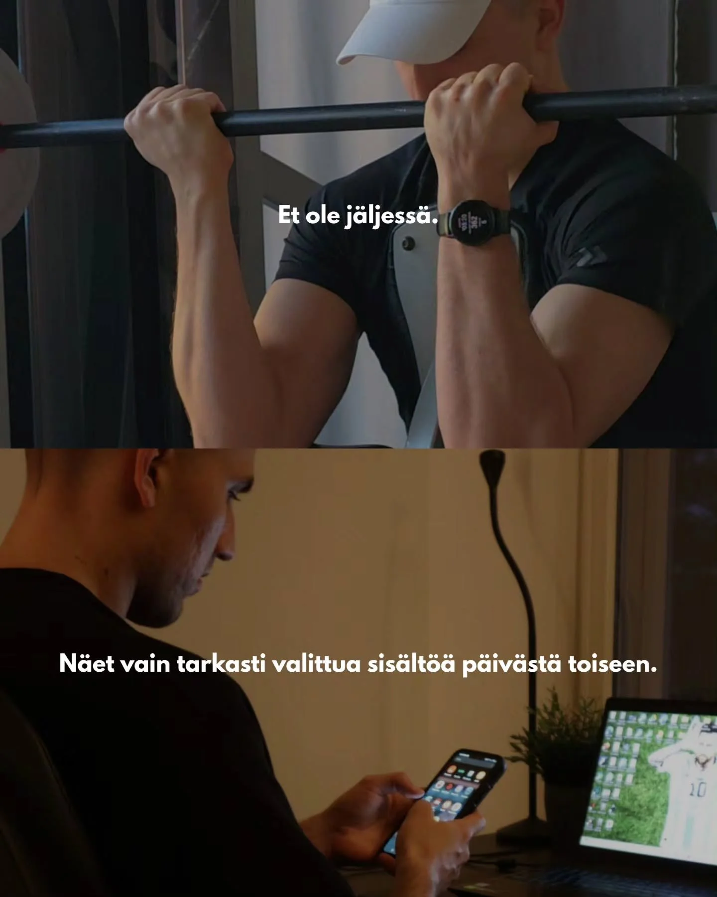 Kuinka monta kertaa olet miettinyt, ett&auml; olet jotenkin j&auml;ljess&auml;?

Ett&auml; muiden el&auml;m&auml; n&auml;ytt&auml;&auml; paremmalta, helpommalta, valmiimmalta?

Todellisuudessa et n&auml;e heid&auml;n el&auml;m&auml;&auml;ns&auml;.
N&