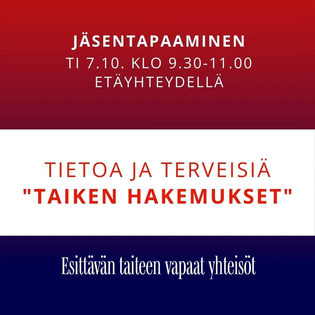 Jäsentapaaminen: Taiken hakemukset (etä)