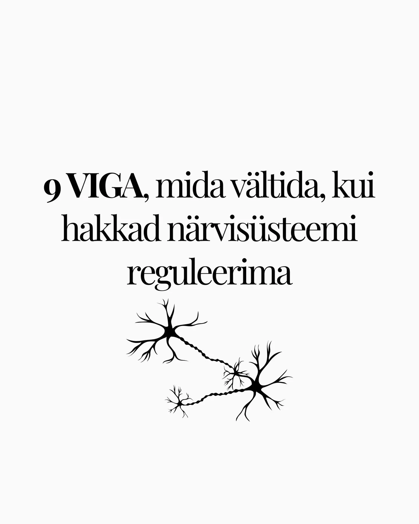 ‼️9 kriitilist viga, mis takistavad sinu arengut

Eelmisel n&auml;dalal k&uuml;siti minult: &bdquo;Millised on suurimad vead n&auml;rvis&uuml;steemi reguleerimisel?&ldquo;

P&auml;rast 10 aastat t&ouml;&ouml;d tuhandete inimestega &uuml;le Eesti (ja 