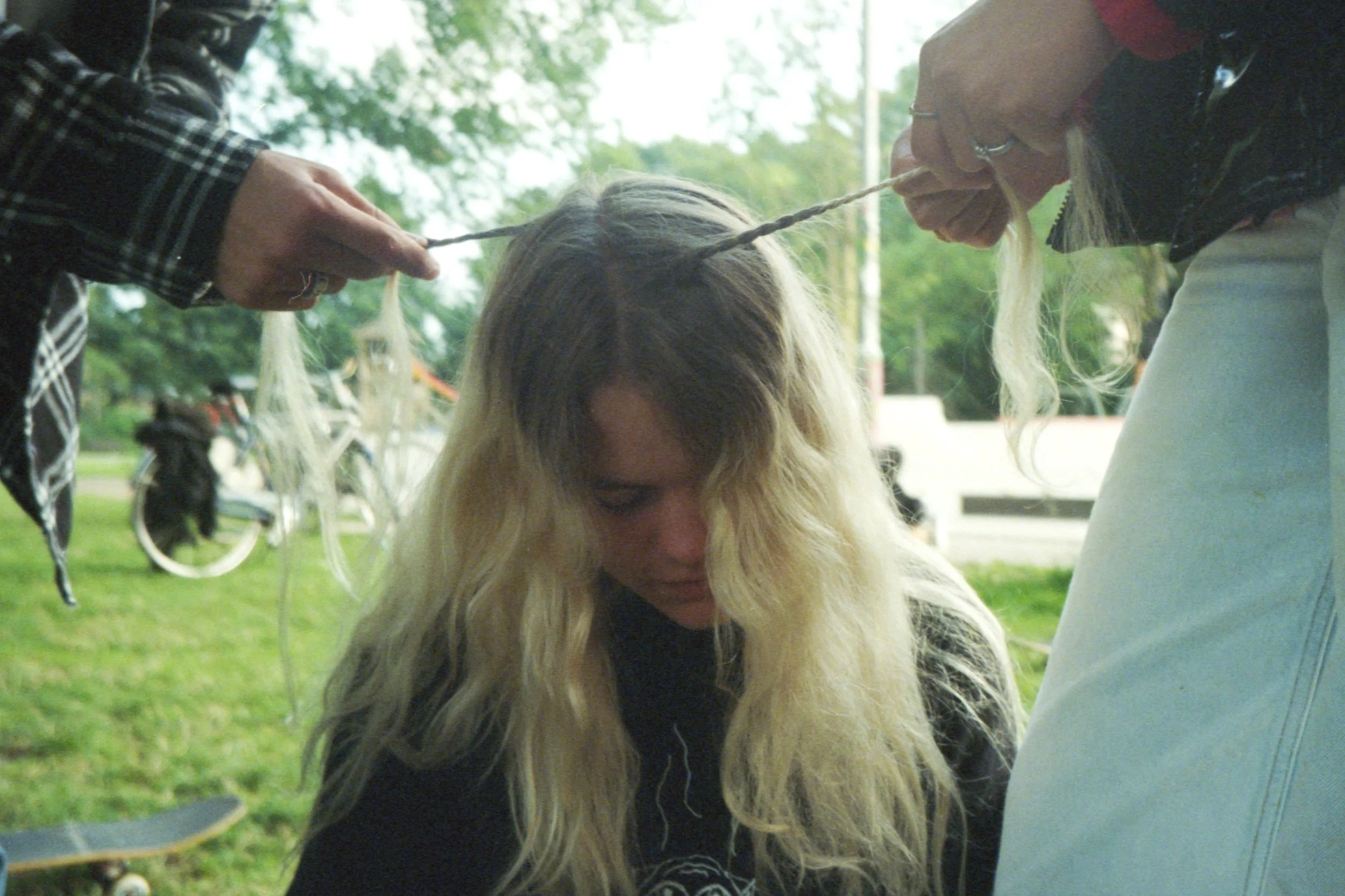 Braiding Rebecca's hair (2021)