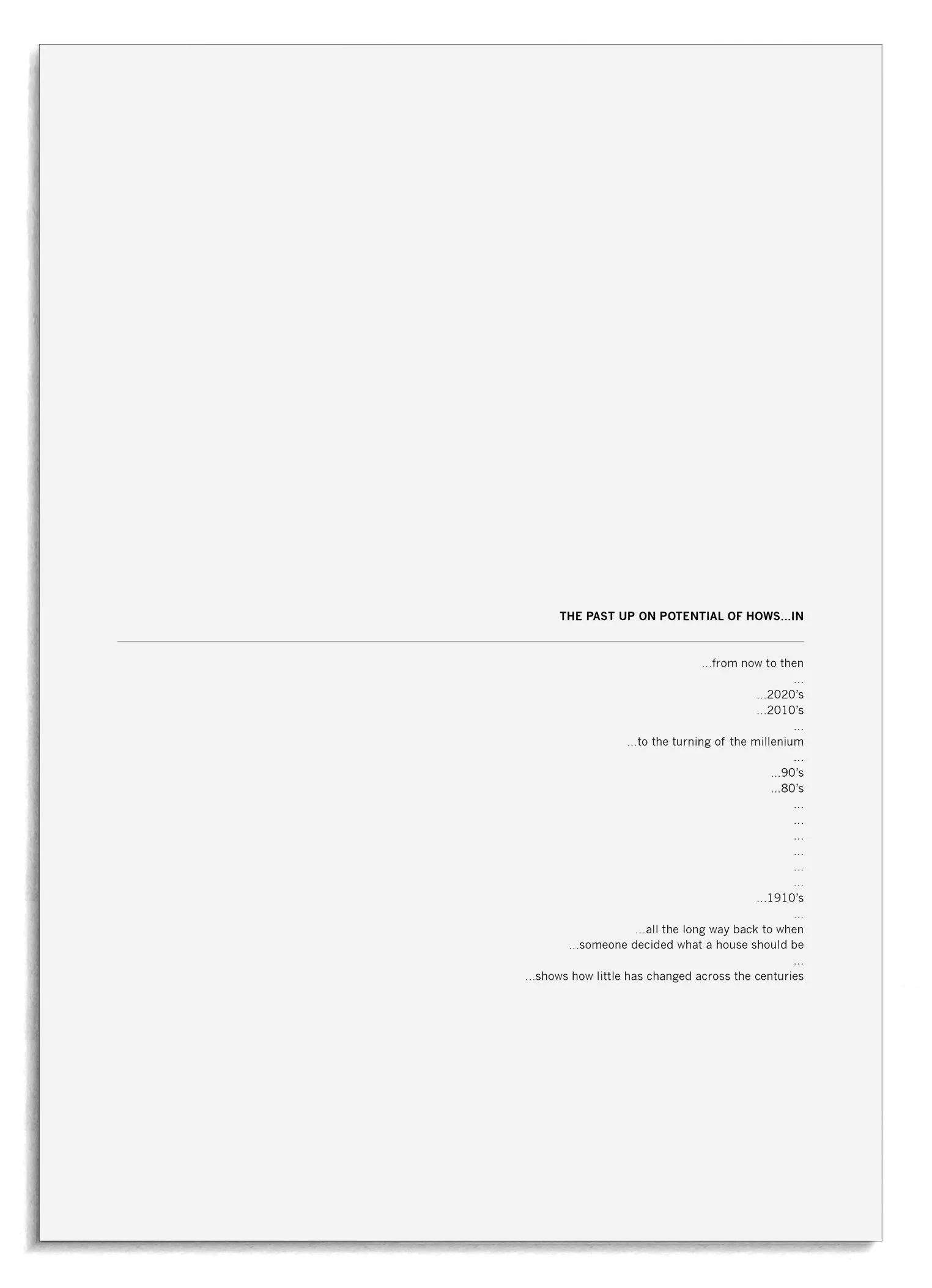 Past Up On Potential Of Hows In...