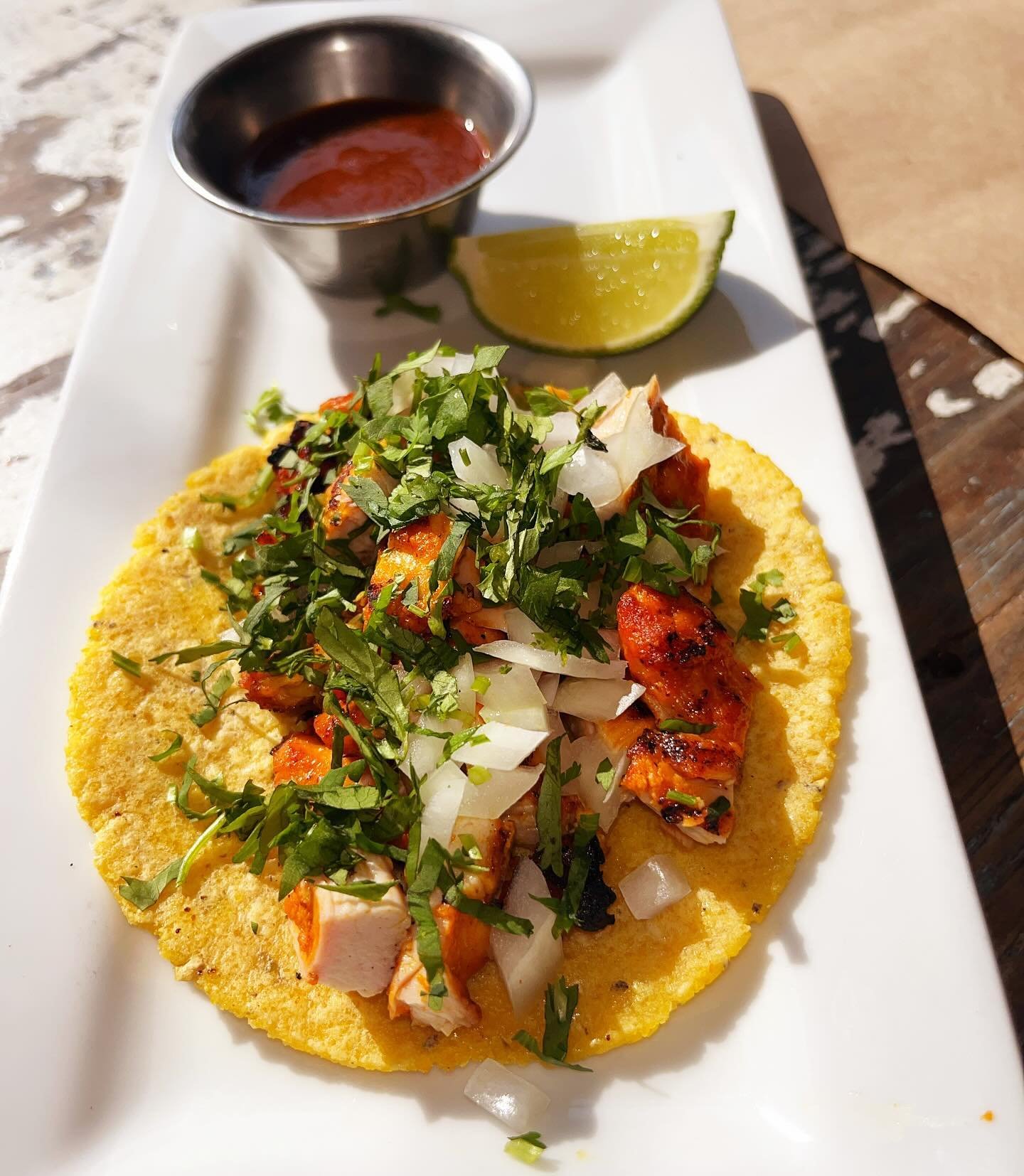 Join us every Tuesday for TACO 🌮 TUESDAY $5 for 2 beef, carnitas or chicken tacos. Tortillas made fresh in our tortilla press and served with our housemade salsa roja!