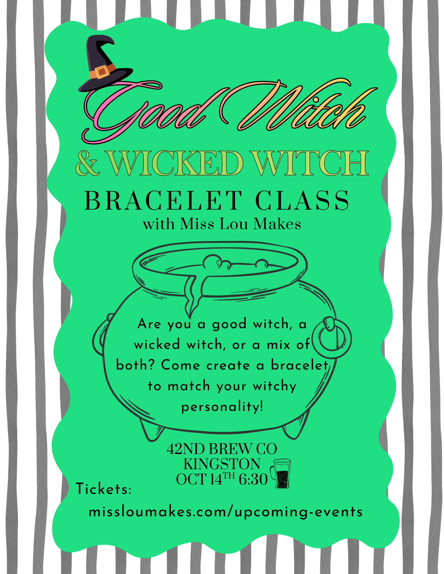 Good &amp; Wicked Witch Bracelet Class (Copy)