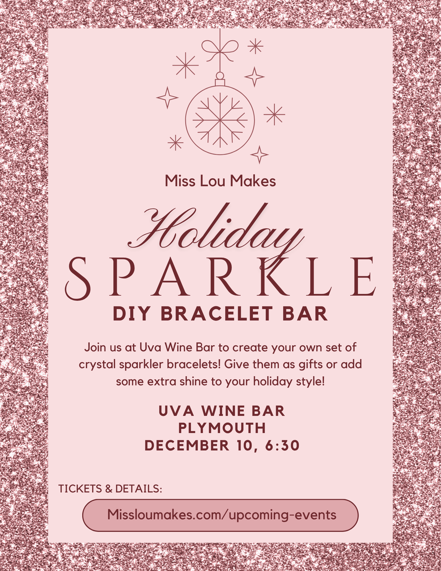 Sparkle Bracelet Bar at Uva