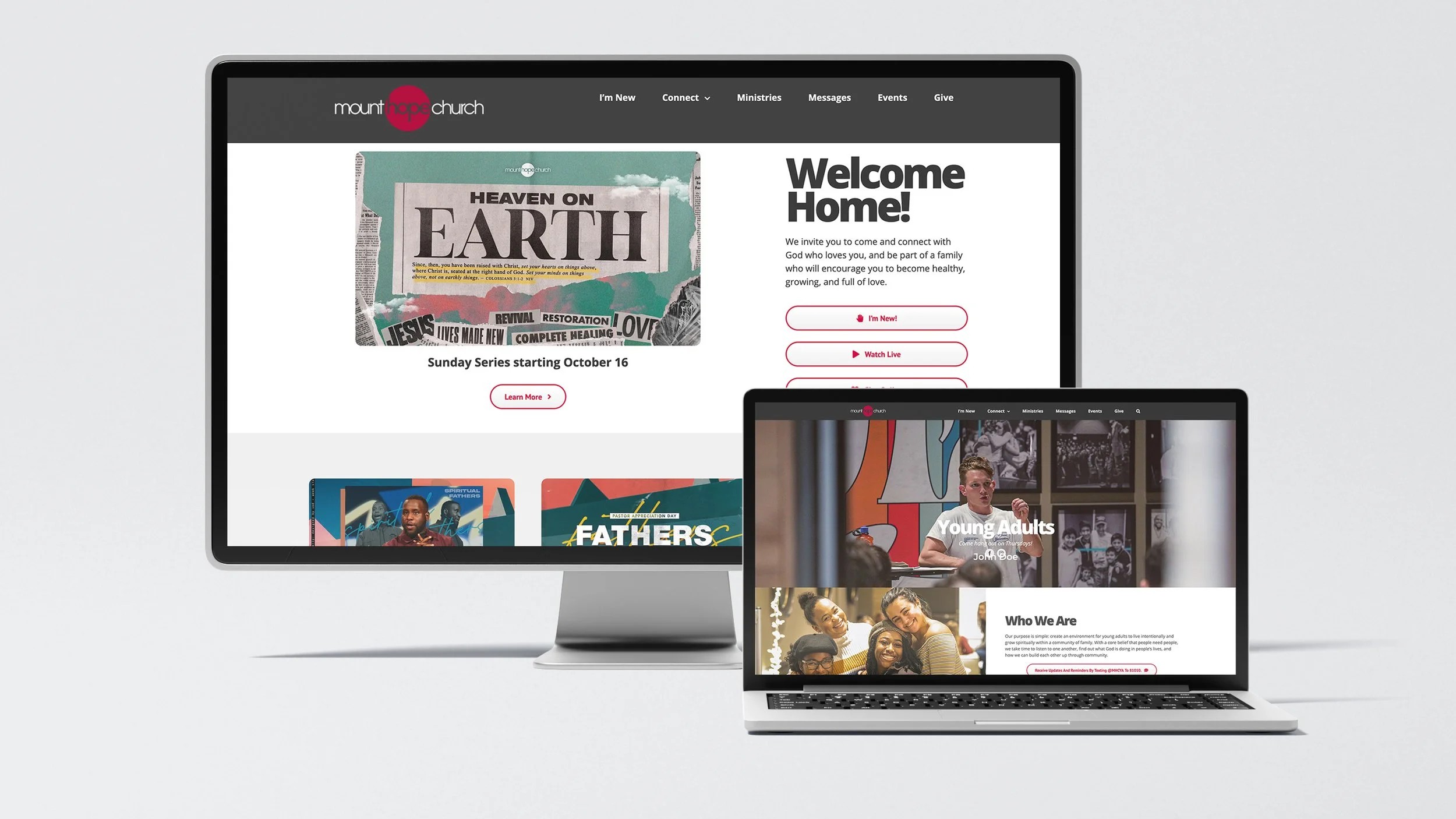 Maintaining and design Mount Hope Church's websites for 7 years