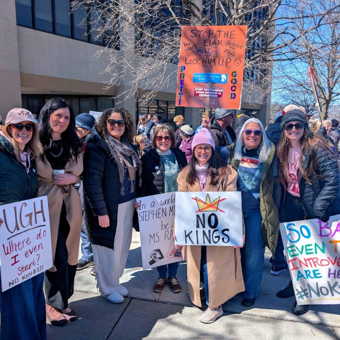 What an inspiring day. It was motivating to see everyone who came out to protest this corrupt administration. All walks of life, all ages, all genders, and all races came together to stand on the foundations of what America stands for.

We can't stop