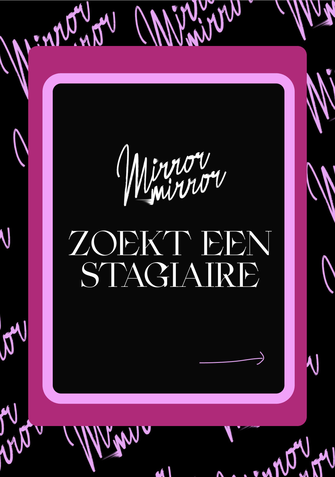 WE ZOEKEN EEN STAGIAIRE