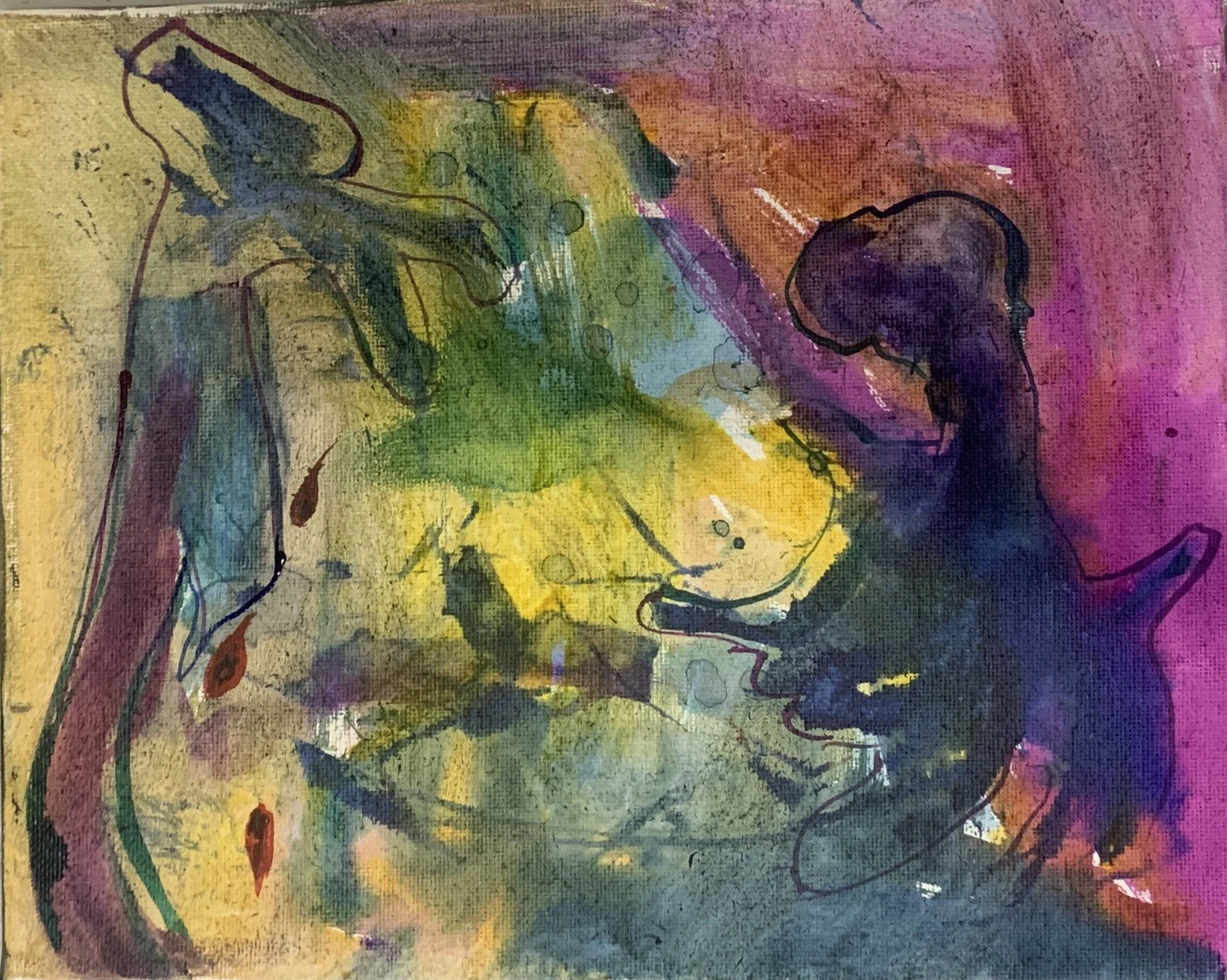 Visceral - 2021 - ink on canvas (in a private collection)
