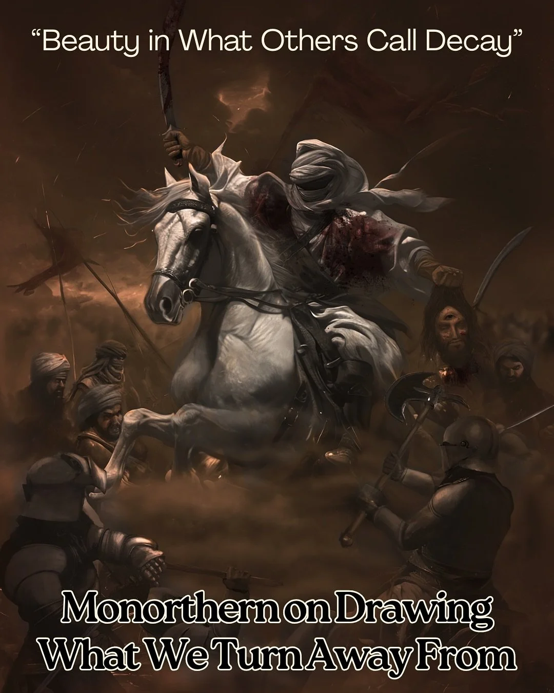 Artist Spotlight: Monorthern ✨ As a professional illustrator with seven years of experience, @monorthern specializes in creating captivating artwork for music albums, book covers, t-shirts, and custom product illustrations. His work is shaped by a lo