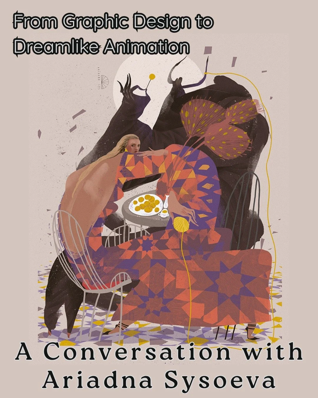 Artist Spotlight: Ariadna Sysoeva ✨ @ariadnasysoeva is a freelance illustrator and animator based by the seaside in Georgia, where the sun, sea, and palm trees often find their way into her creative world. With over a decade of experience in the visu